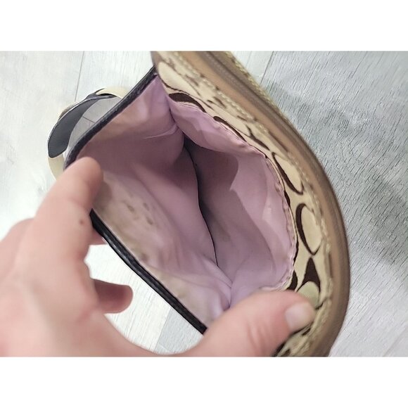 Coach Sutton Swingpack Crossbody #43976 Brown and Pink Canvas Vintage Y2K - Picture 6 of 8